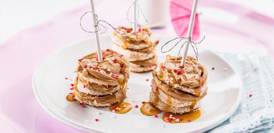 Mini Peanut Butter Syrup Toast Stack