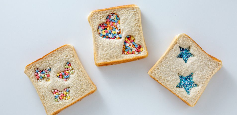 Nut Butter and Rainbow Sprinkle Sandwiches