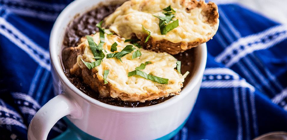 French Onion Soup with Gruyere en Croute